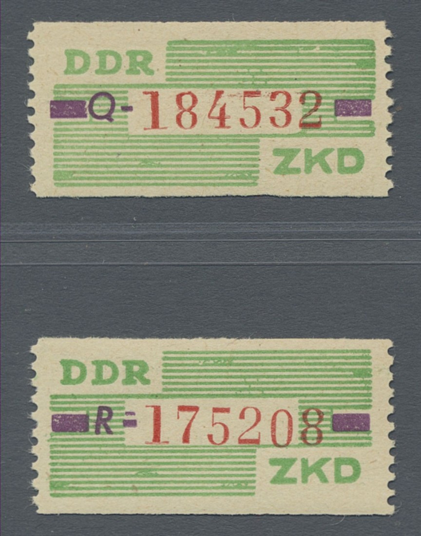 Gebiet DDR - Dienstmarken B (Verwaltungspost A / Zentraler Kurierdienst ...