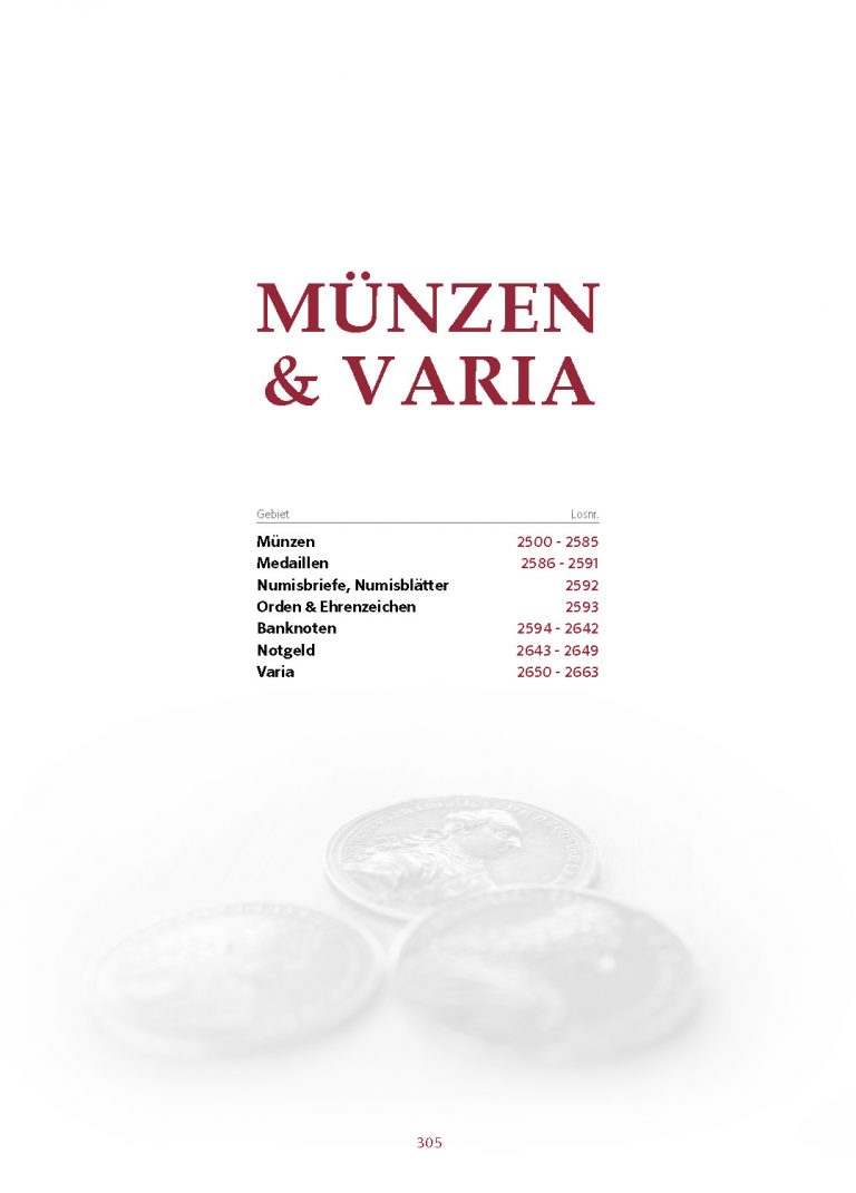 10 Varia Muenzen